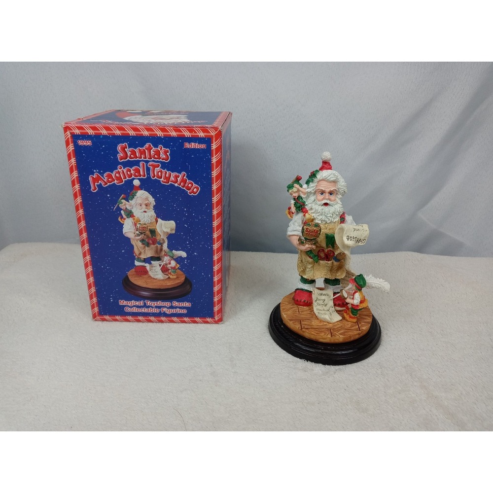 Santa's Magical Toyshop Figurine 1995 Kmart Cheryl Ann Christmas Decor 8-inch